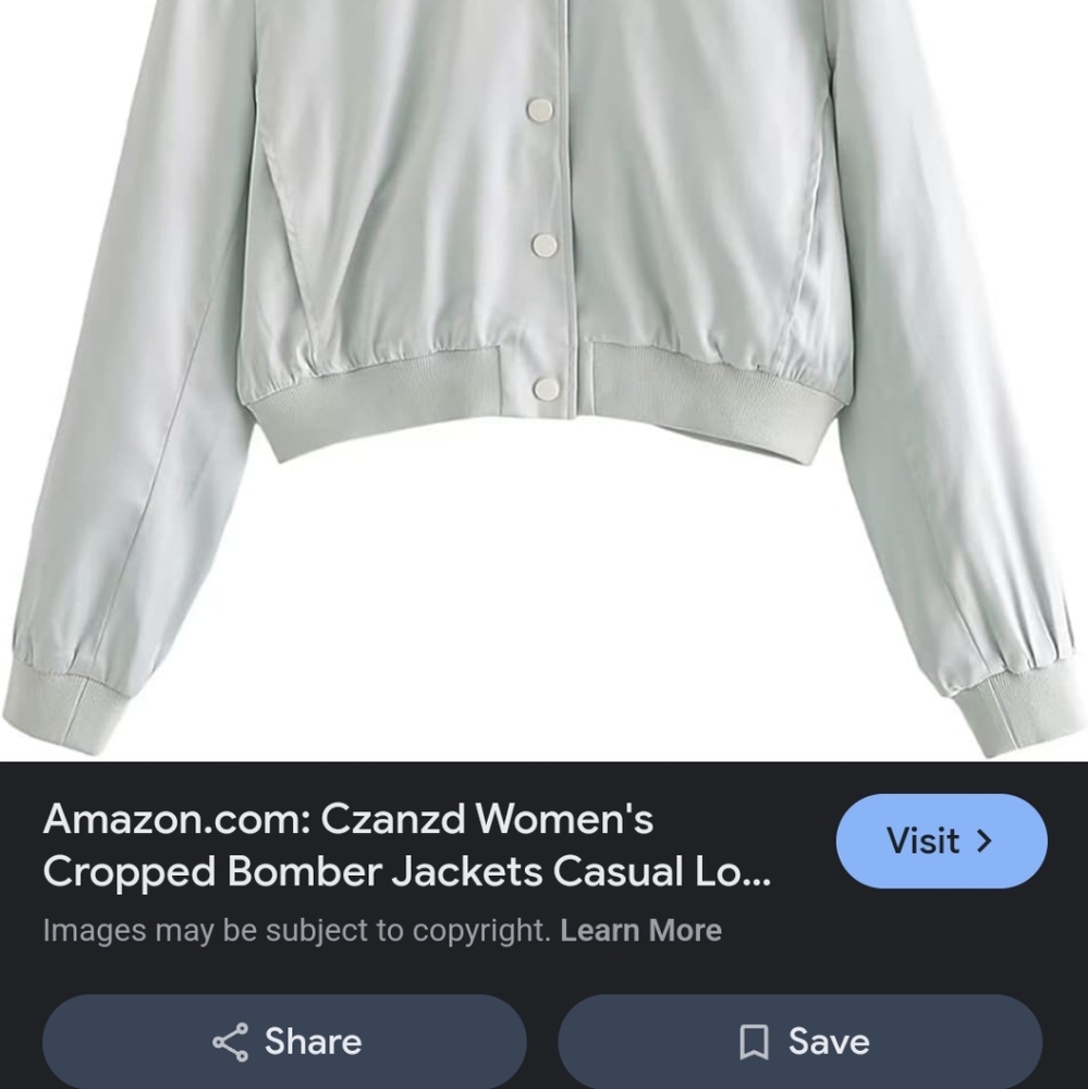 Gray Lightweight Bomber Jacket - image 5